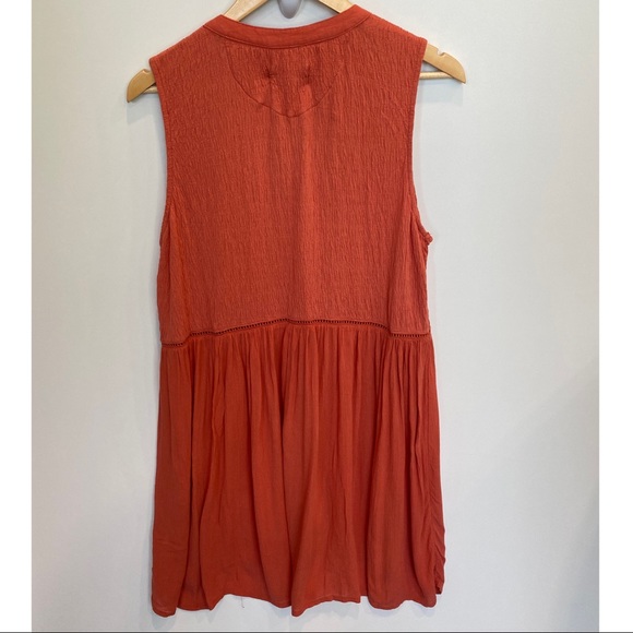 Anthropologie Orange Button Down Shirt - Picture 3 of 6